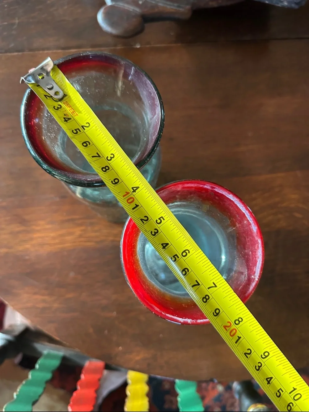 2 Mexican distressed glass carafes. Great for your OJ for the weekend mimosa! - Picture 4 of 6